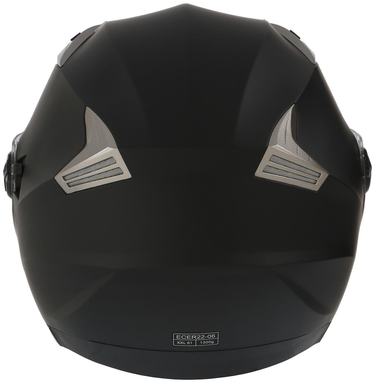 Шлем открытый с двумя визорами, размер XXL (61), модель - BLD-708E, черный матовый