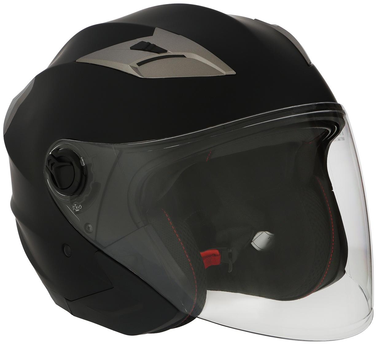 Шлем открытый с двумя визорами, размер XXL (61), модель - BLD-708E, черный матовый