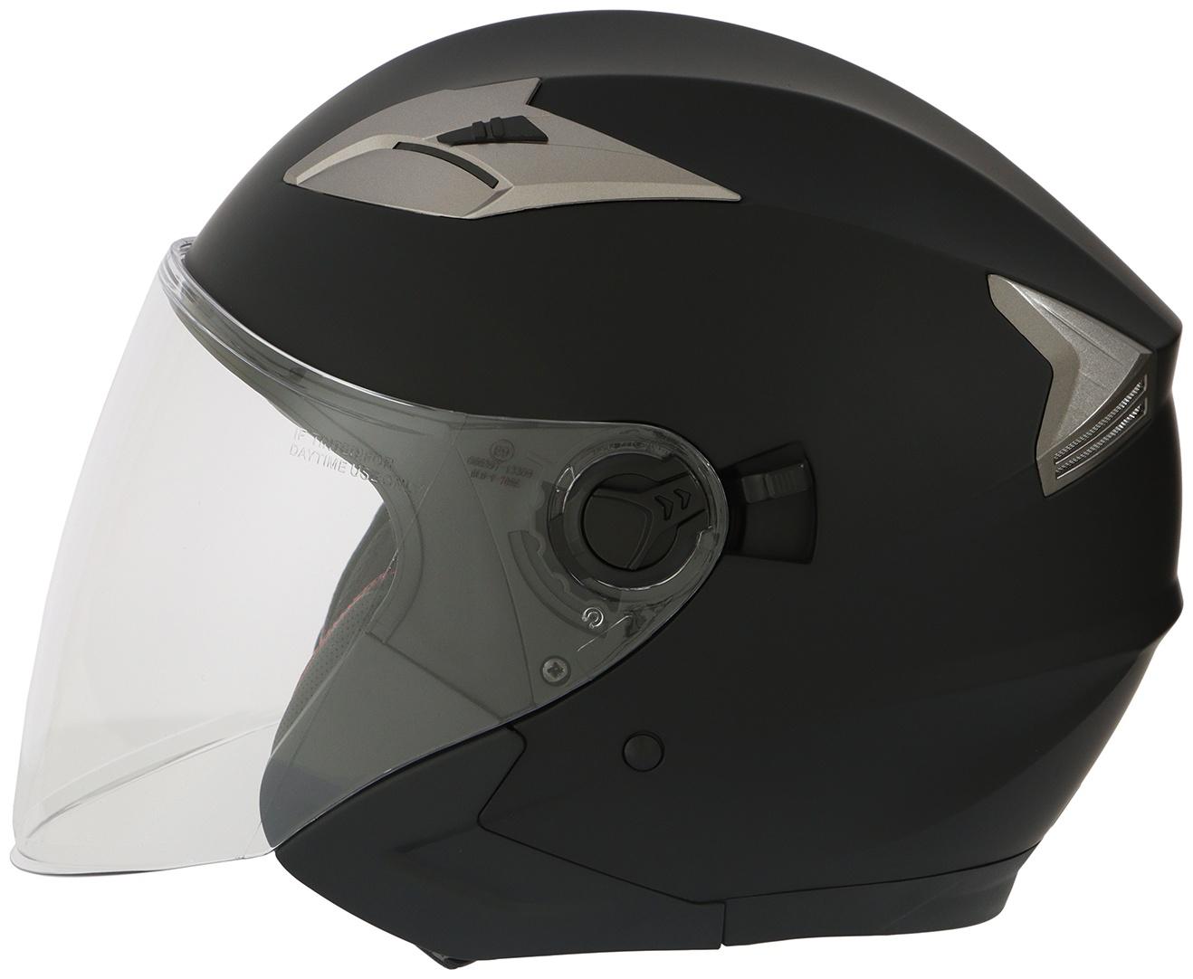 Шлем открытый с двумя визорами, размер XXL (61), модель - BLD-708E, черный матовый