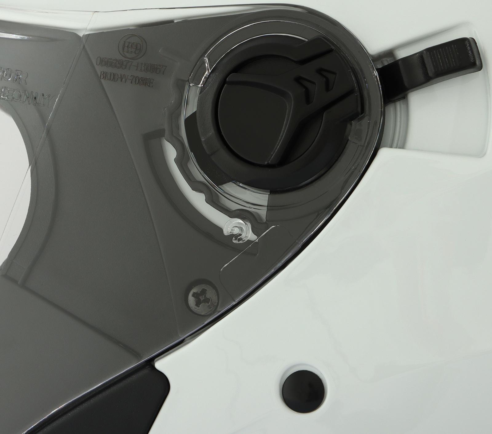 Шлем открытый с двумя визорами, размер M (57-58), модель - BLD-708E, белый глянцевый