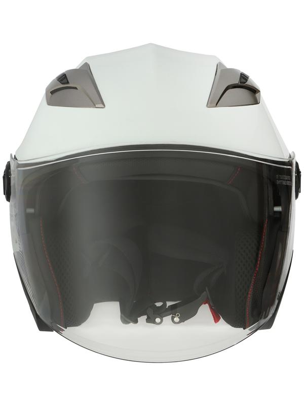 Шлем открытый с двумя визорами, размер M (57-58), модель - BLD-708E, белый глянцевый