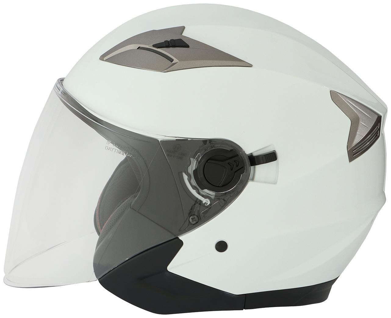 Шлем открытый с двумя визорами, размер L (59-60), модель - BLD-708E, белый глянцевый