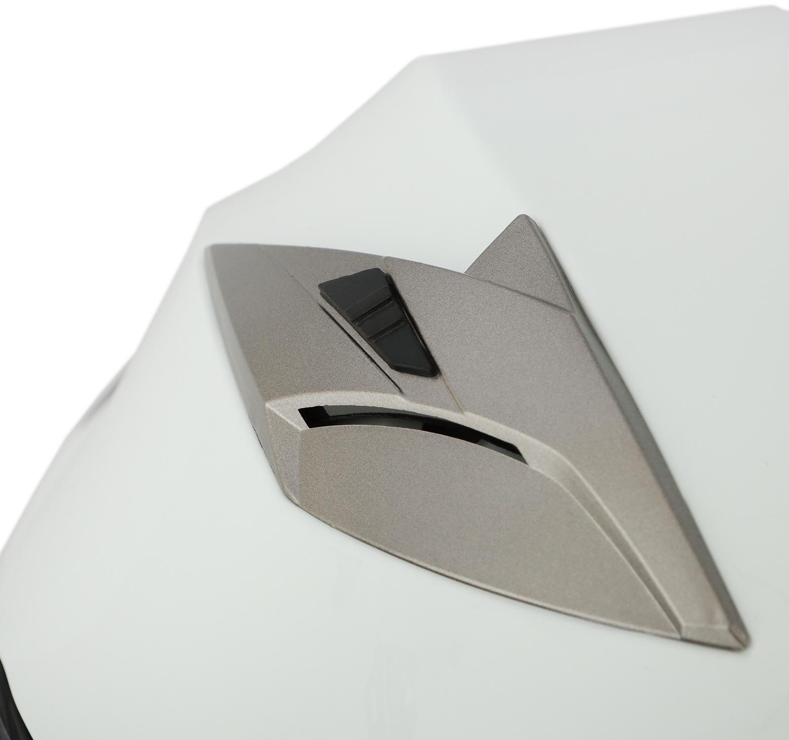 Шлем открытый с двумя визорами, размер L (59-60), модель - BLD-708E, белый глянцевый