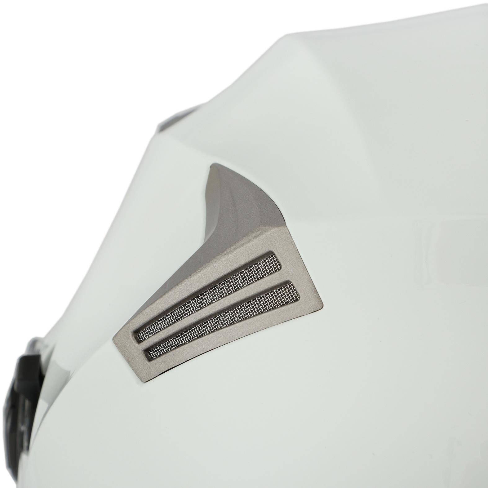 Шлем открытый с двумя визорами, размер L (59-60), модель - BLD-708E, белый глянцевый