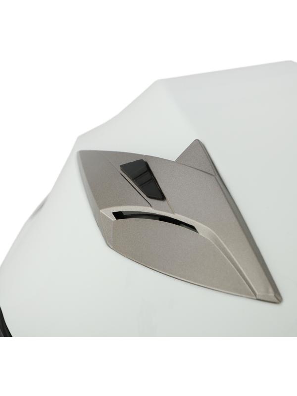 Шлем открытый с двумя визорами, размер L (59-60), модель - BLD-708E, белый глянцевый