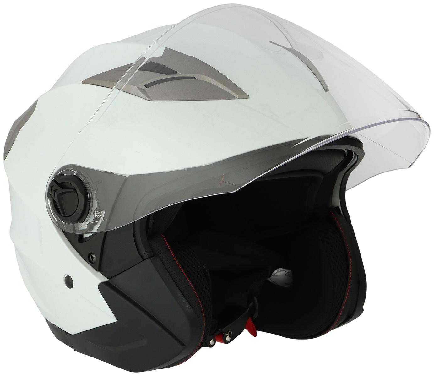 Шлем открытый с двумя визорами, размер XL (60-61), модель - BLD-708E, белый глянцевый