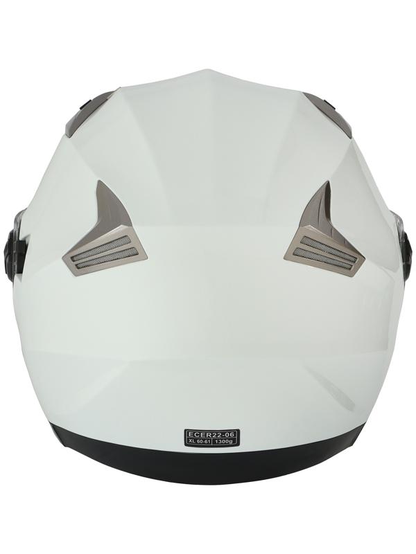 Шлем открытый с двумя визорами, размер XL (60-61), модель - BLD-708E, белый глянцевый