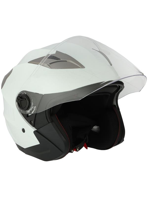 Шлем открытый с двумя визорами, размер XL (60-61), модель - BLD-708E, белый глянцевый