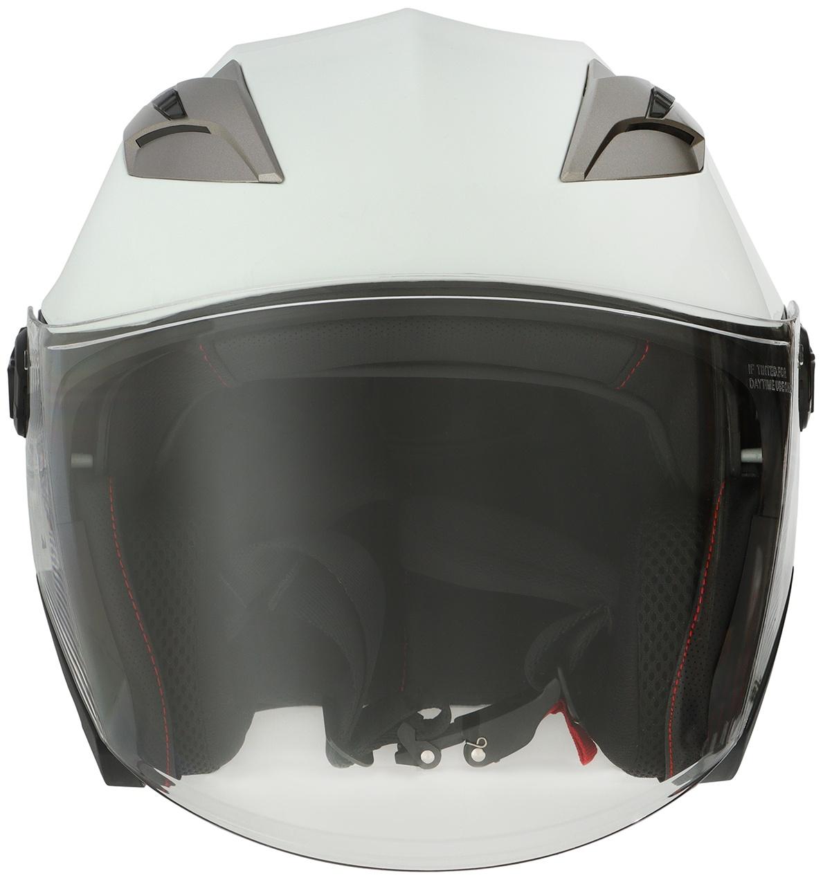 Шлем открытый с двумя визорами, размер XXL (61), модель - BLD-708E, белый глянцевый