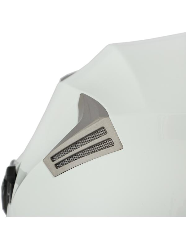 Шлем открытый с двумя визорами, размер XXL (61), модель - BLD-708E, белый глянцевый