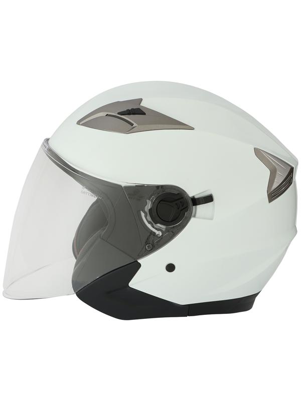 Шлем открытый с двумя визорами, размер XXL (61), модель - BLD-708E, белый глянцевый