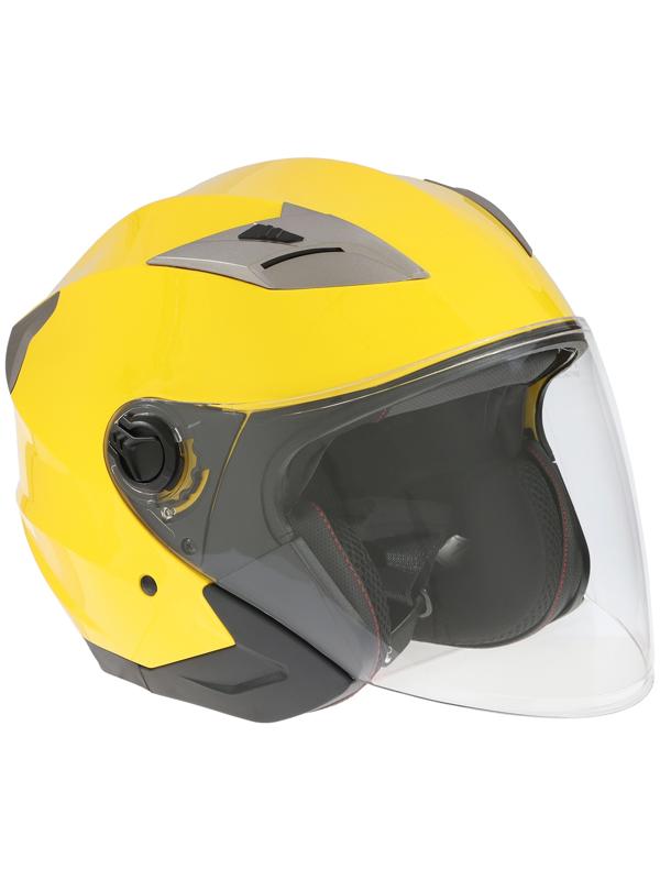 Шлем открытый с двумя визорами, размер XS (53-54), модель - BLD-708E, желтый глянцевый
