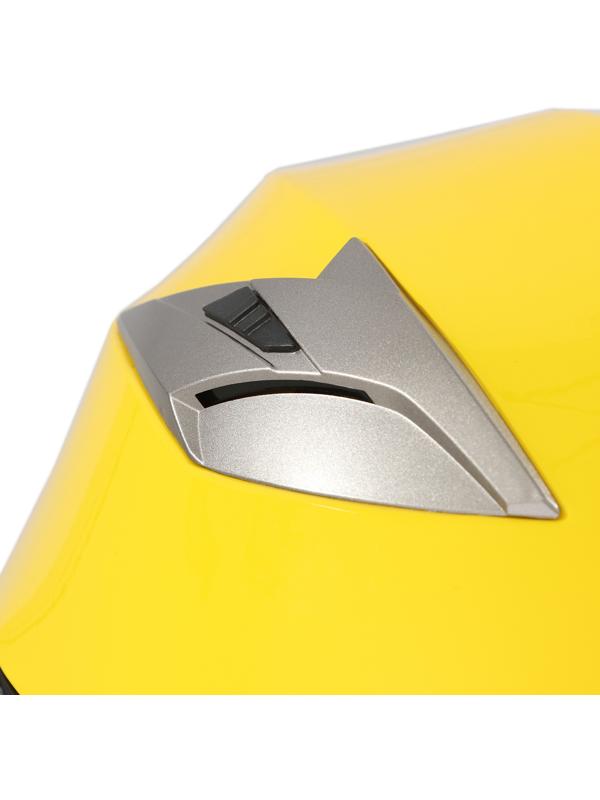 Шлем открытый с двумя визорами, размер S (55-56), модель - BLD-708E, желтый глянцевый