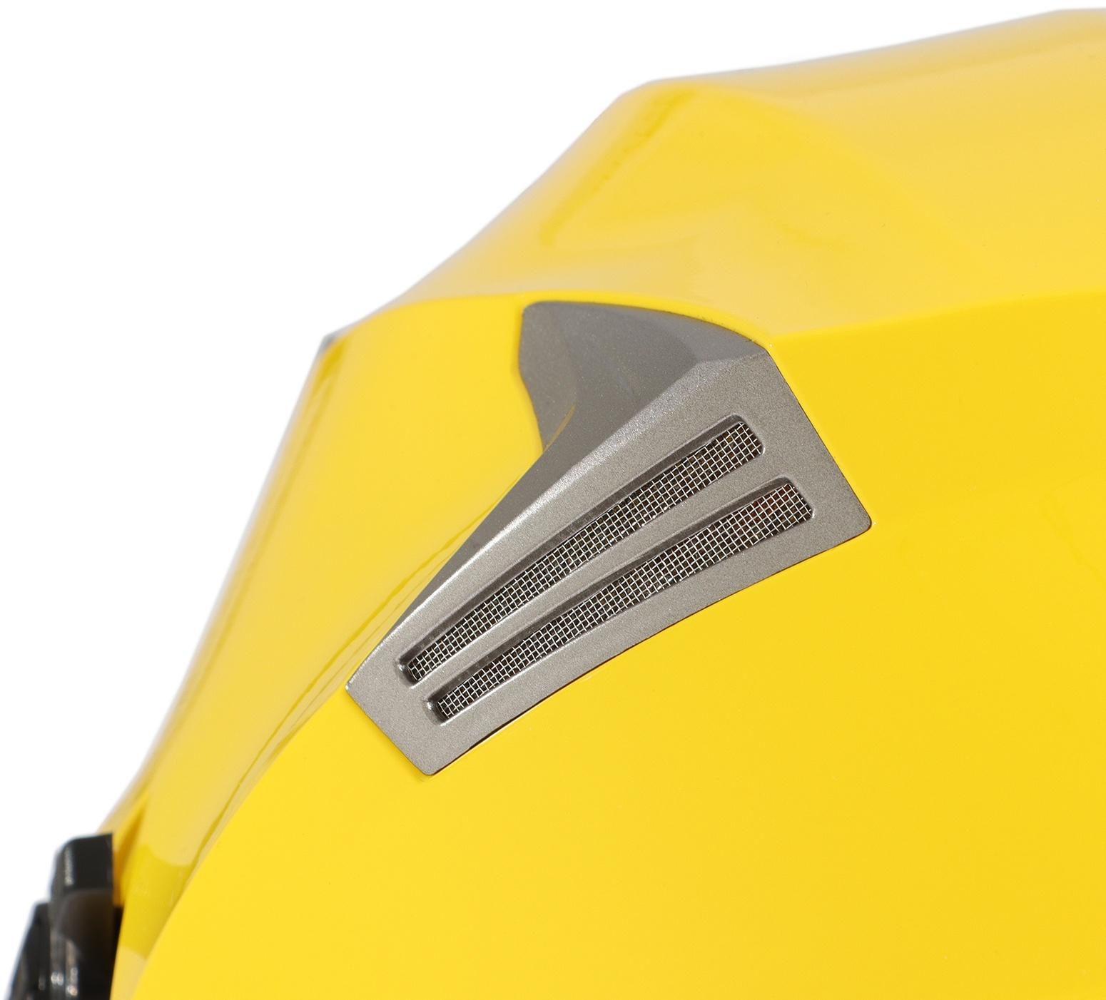 Шлем открытый с двумя визорами, размер M (57-58), модель - BLD-708E, желтый глянцевый