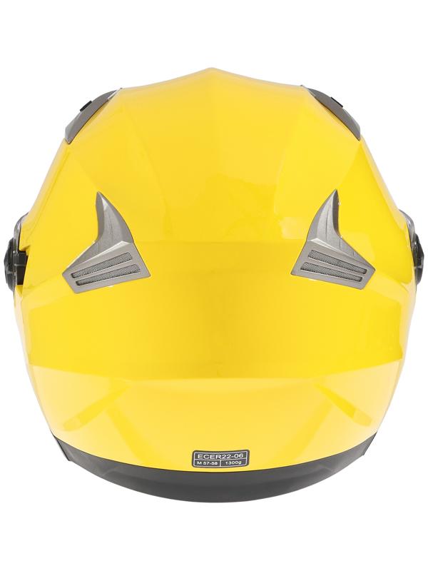 Шлем открытый с двумя визорами, размер M (57-58), модель - BLD-708E, желтый глянцевый