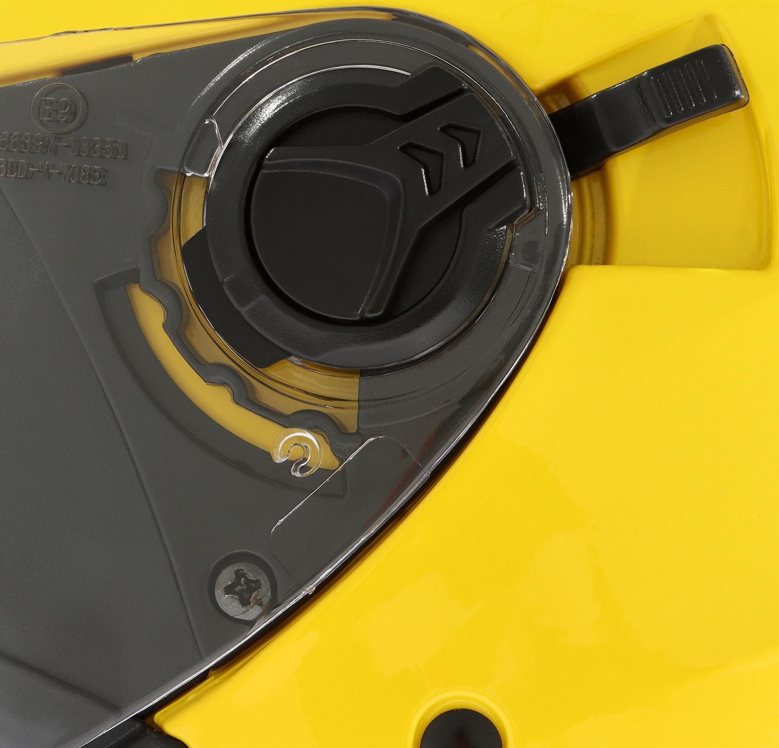 Шлем открытый с двумя визорами, размер L (59-60), модель - BLD-708E, желтый глянцевый