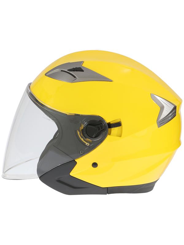 Шлем открытый с двумя визорами, размер L (59-60), модель - BLD-708E, желтый глянцевый