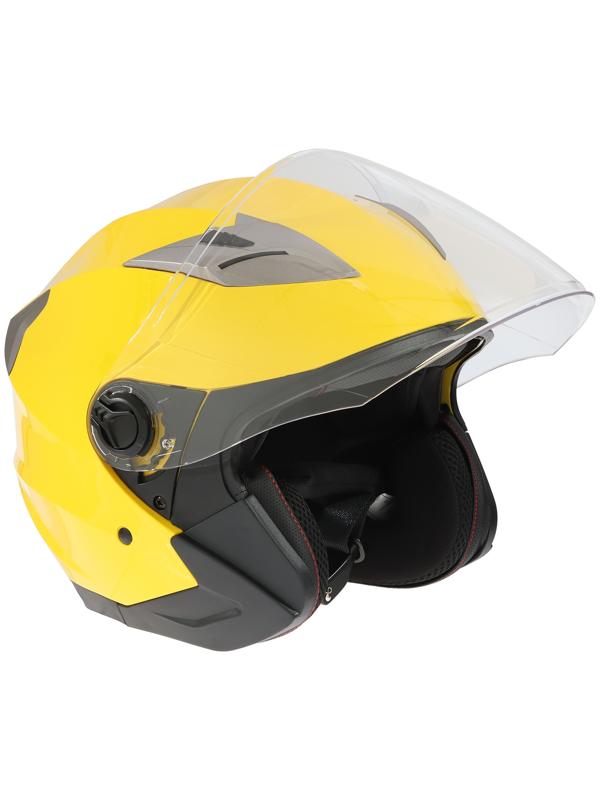 Шлем открытый с двумя визорами, размер L (59-60), модель - BLD-708E, желтый глянцевый