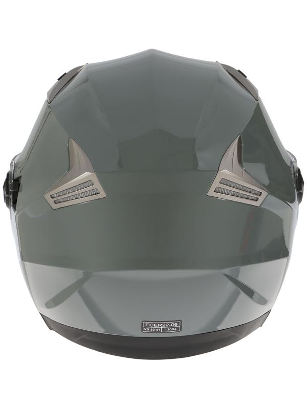 Шлем открытый с двумя визорами, размер XS (53-54), модель - BLD-708E, серый глянцевый