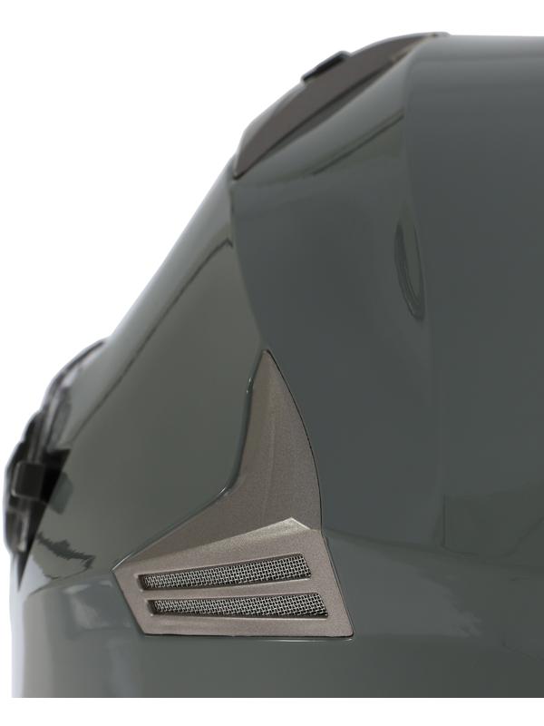 Шлем открытый с двумя визорами, размер XS (53-54), модель - BLD-708E, серый глянцевый