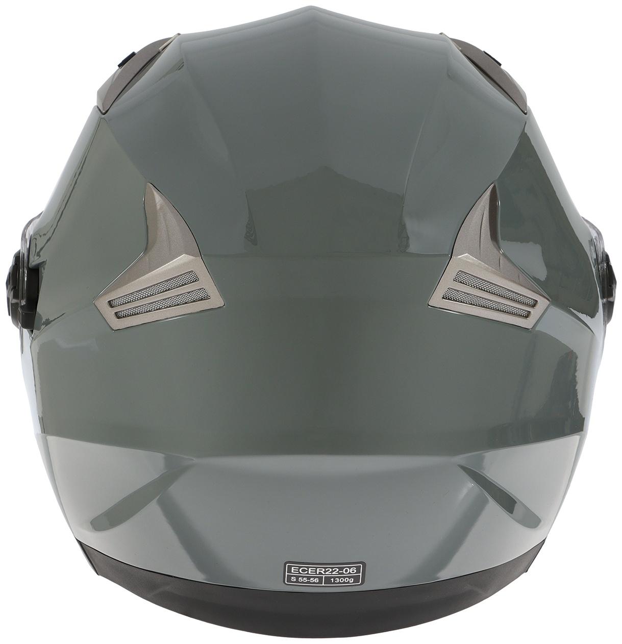 Шлем открытый с двумя визорами, размер S (55-56), модель - BLD-708E, серый глянцевый