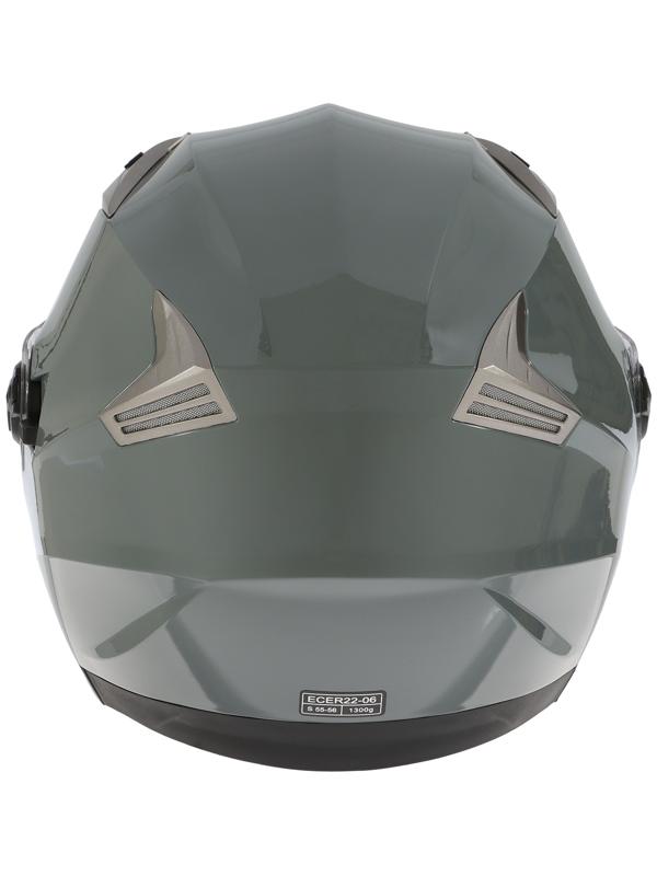 Шлем открытый с двумя визорами, размер S (55-56), модель - BLD-708E, серый глянцевый