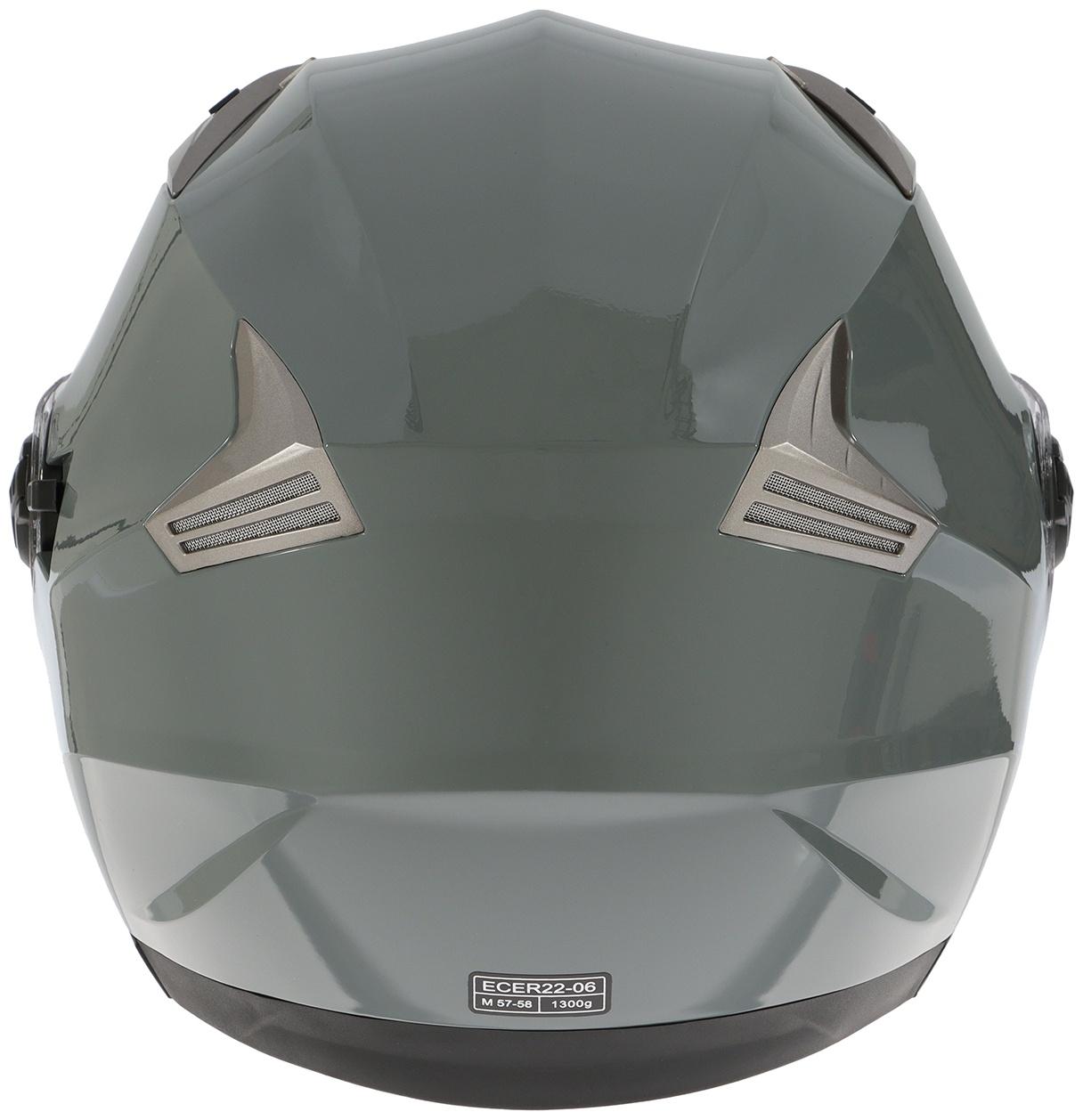 Шлем открытый с двумя визорами, размер M (57-58), модель - BLD-708E, серый глянцевый