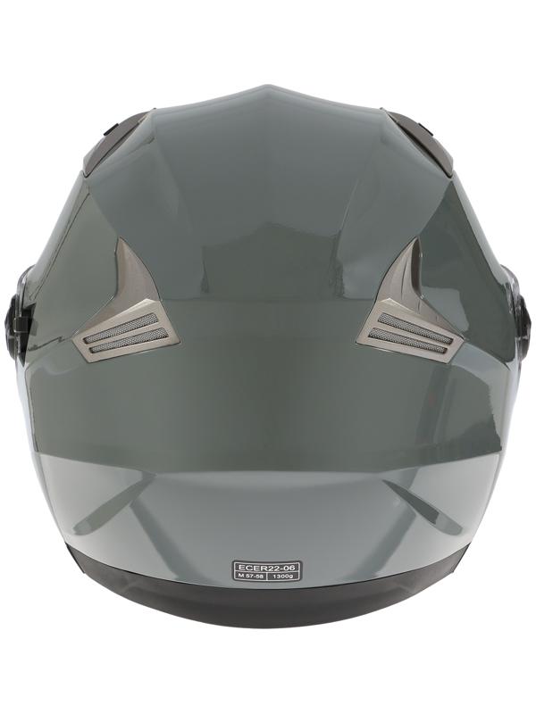 Шлем открытый с двумя визорами, размер M (57-58), модель - BLD-708E, серый глянцевый