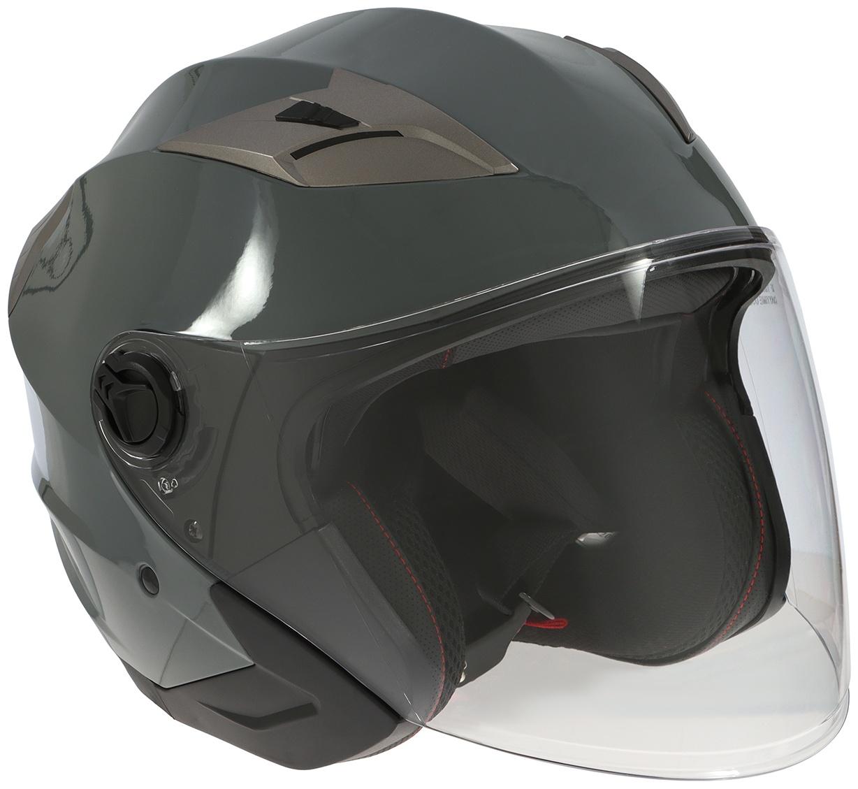 Шлем открытый с двумя визорами, размер L (59-60), модель - BLD-708E, серый глянцевый