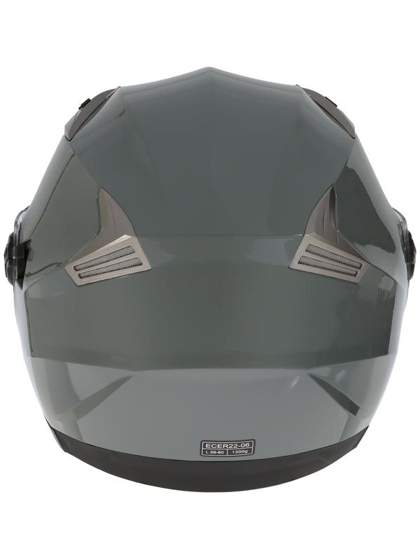 Шлем открытый с двумя визорами, размер L (59-60), модель - BLD-708E, серый глянцевый