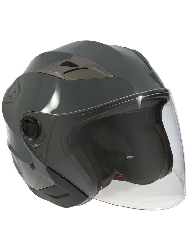Шлем открытый с двумя визорами, размер L (59-60), модель - BLD-708E, серый глянцевый