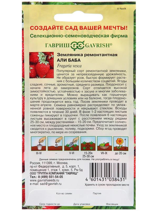 Семена Земляника 