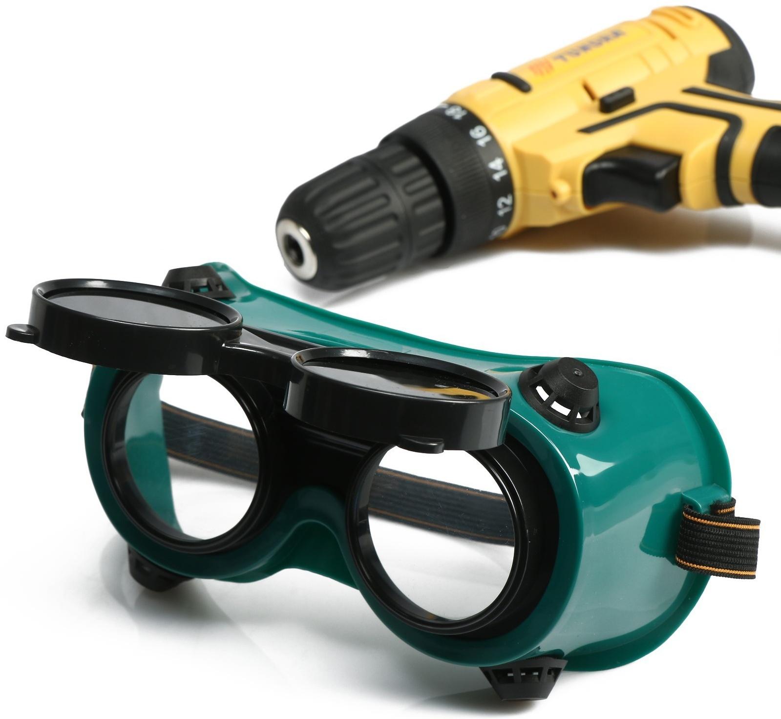 Очки защитные ТУНДРА, круглые, с затемненными стеклами