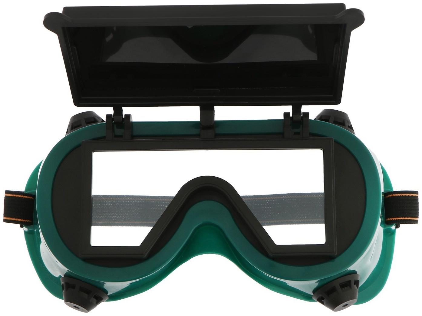 Очки защитные ТУНДРА, квадратные, с затемненными стеклами