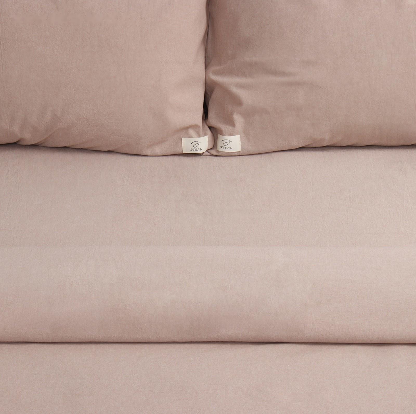 Постельное бельё Этель Denim евро, 200х220см, 220х240см, 50х70-2шт, цвет бежевый, жатый хлопок, 140 г/м2