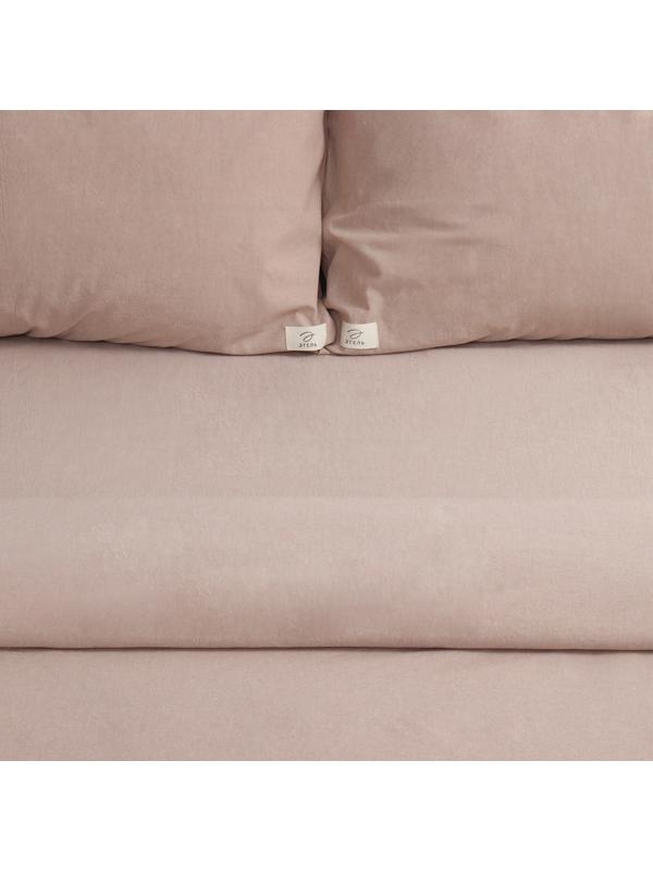 Постельное бельё Этель Denim евро, 200х220см, 220х240см, 50х70-2шт, цвет бежевый, жатый хлопок, 140 г/м2