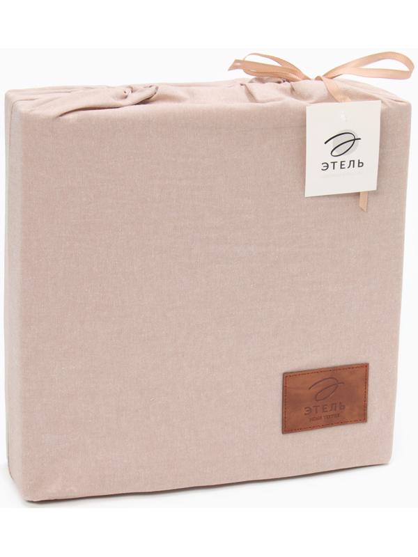 Постельное бельё Этель Denim евро, 200х220см, 220х240см, 50х70-2шт, цвет бежевый, жатый хлопок, 140 г/м2