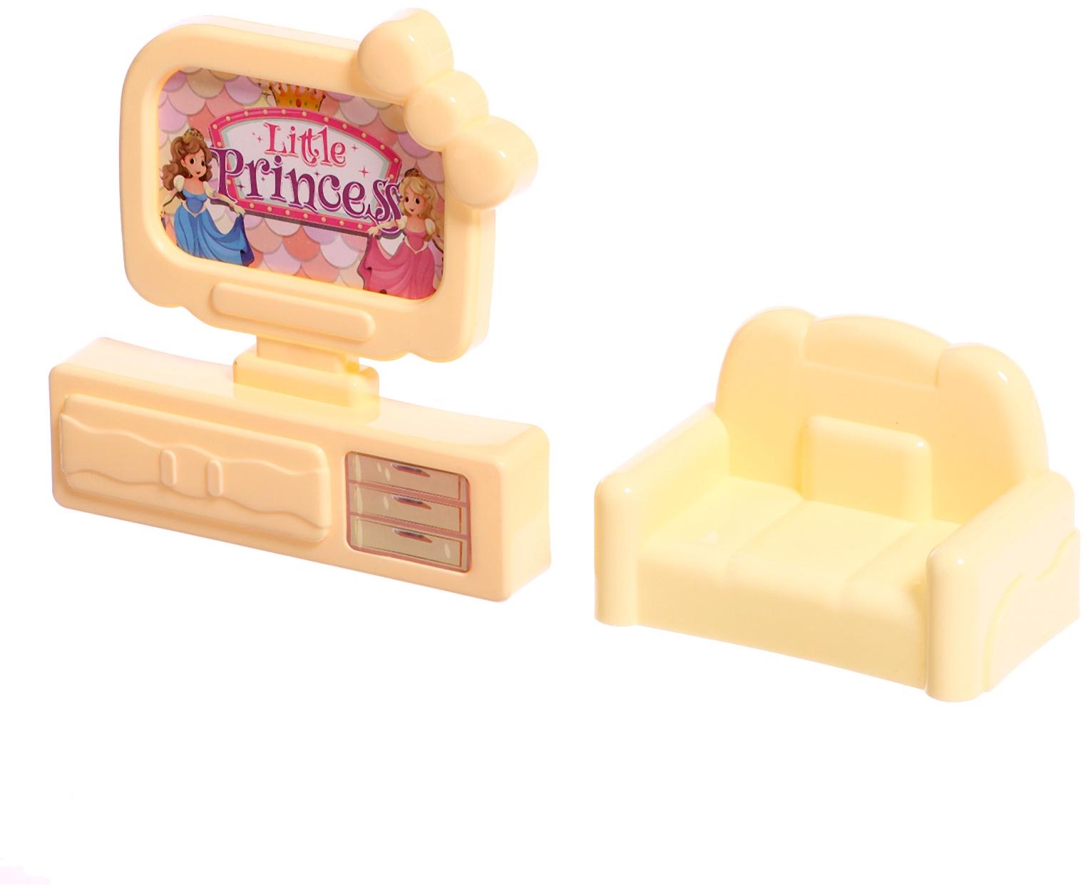 Дом для кукол «Сказочная жизнь на вилле» с куклой, питомцами и аксессуарами, светится в темноте