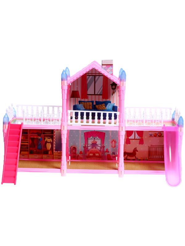 Дом для кукол «Сказочная жизнь на вилле» с куклой, питомцами и аксессуарами, светится в темноте