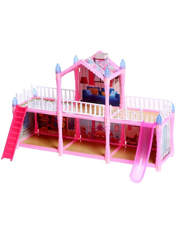 Дом для кукол «Сказочная жизнь на вилле» с куклой, питомцами и аксессуарами, светится в темноте