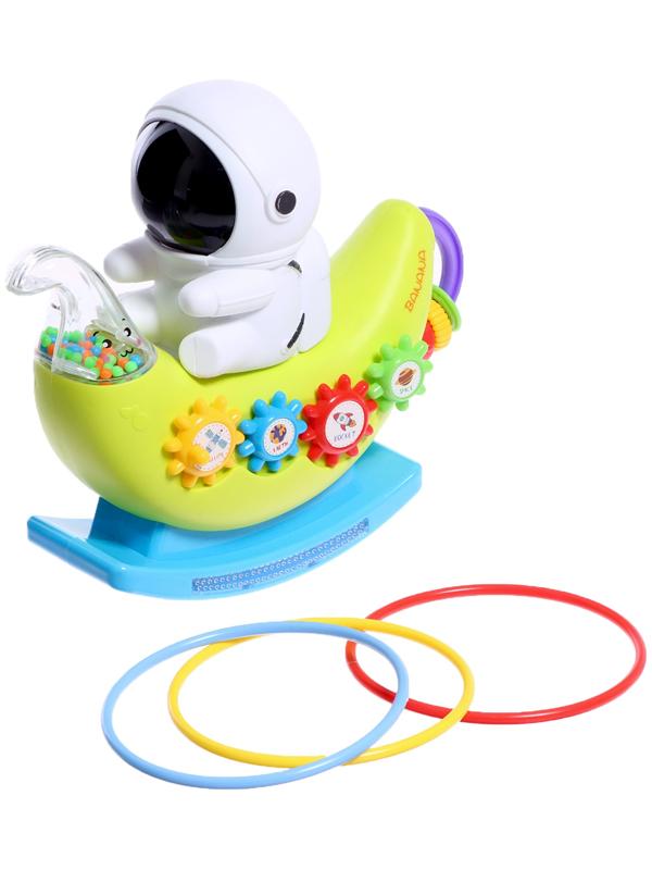 Музыкальная качалка «Маленький астронавт», звуковые эффекты, цвета МИКС