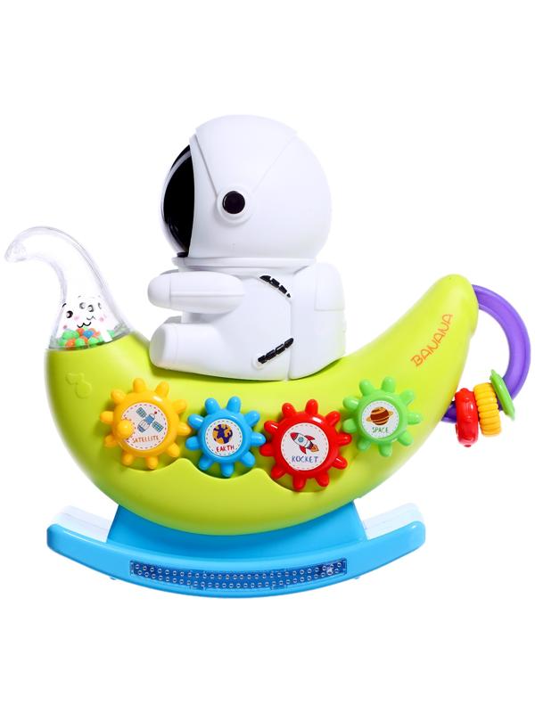 Музыкальная качалка «Маленький астронавт», звуковые эффекты, цвета МИКС