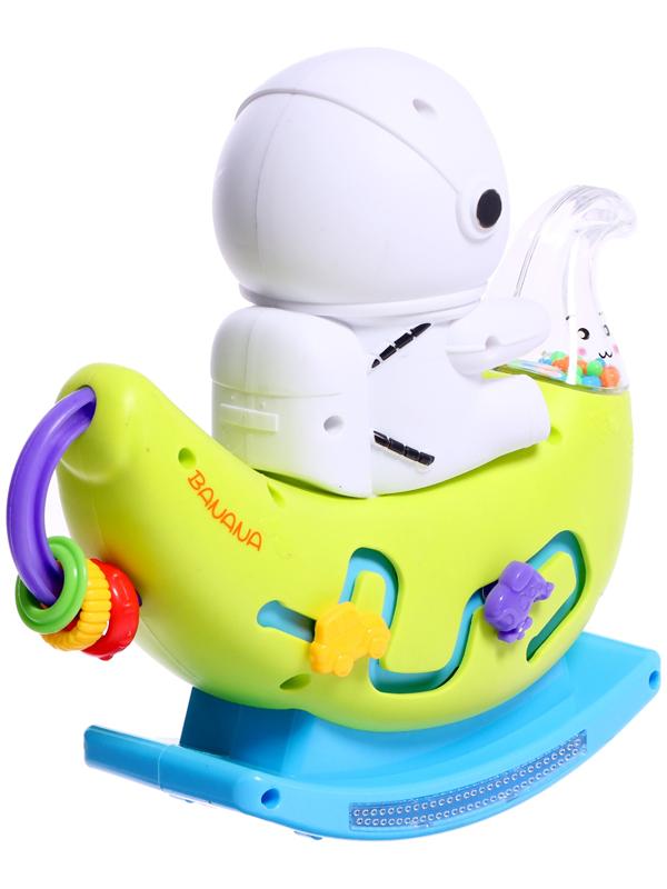 Музыкальная качалка «Маленький астронавт», звуковые эффекты, цвета МИКС