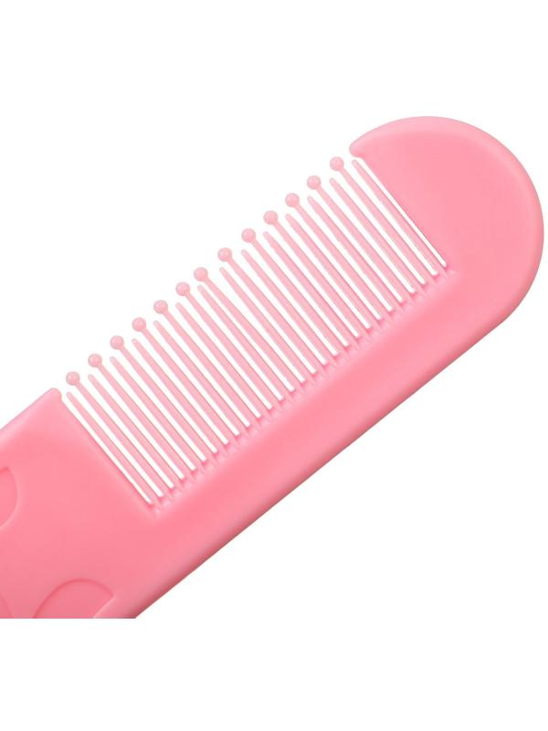 Набор для ухода за волосами: расческа и щетка «Цветочек»,  цвет розовый