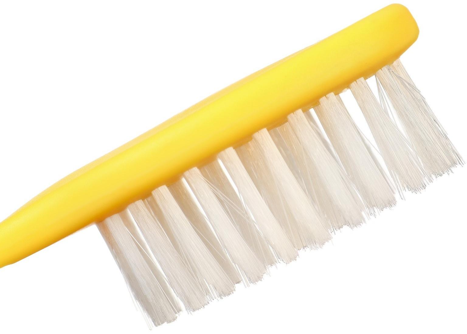 Набор для ухода за волосами: расческа и щетка «Цветочек»,  цвет желтый