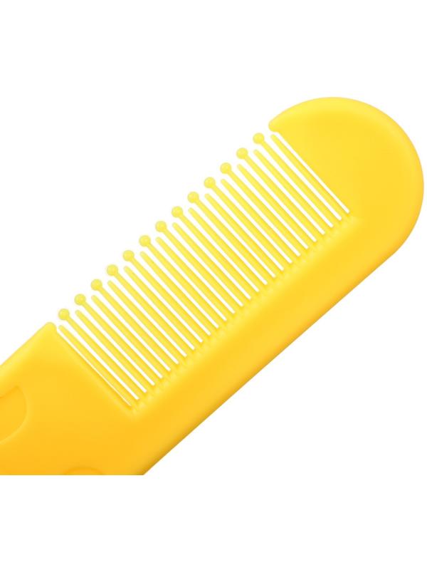 Набор для ухода за волосами: расческа и щетка «Цветочек»,  цвет желтый