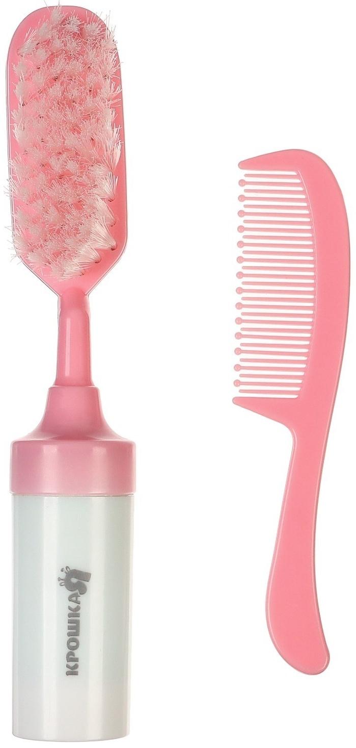 Набор расчесок 2шт «Малыш», цвет розовый, рисунок МИКС