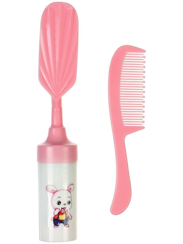 Набор расчесок 2шт «Малыш», цвет розовый, рисунок МИКС