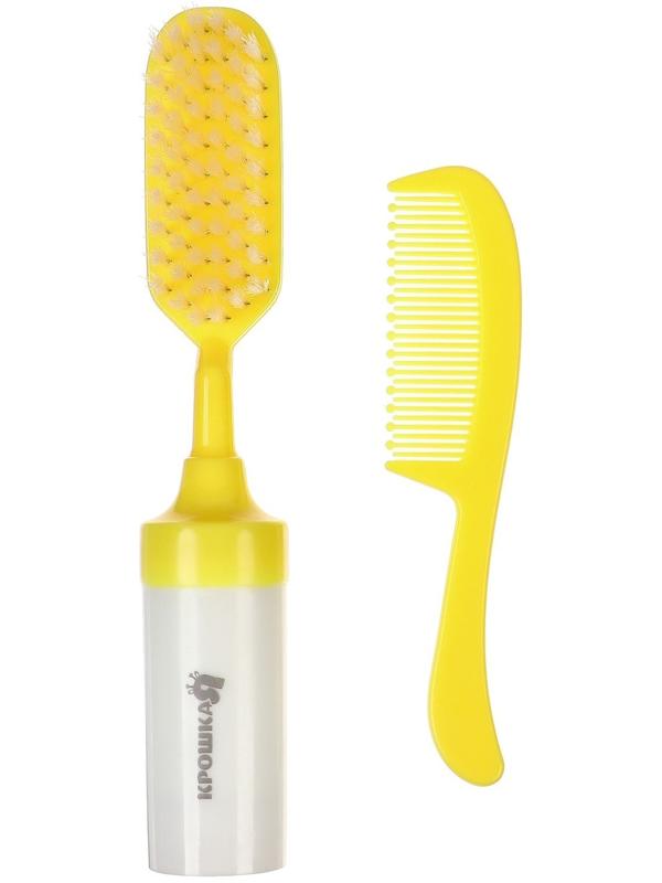 Набор расчесок 2шт «Малыш», цвет желтый, рисунок МИКС