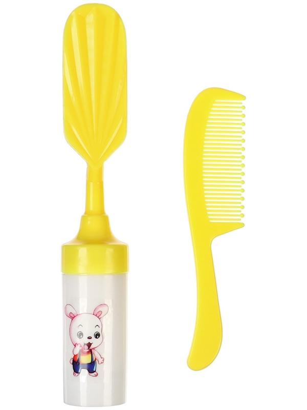 Набор расчесок 2шт «Малыш», цвет желтый, рисунок МИКС